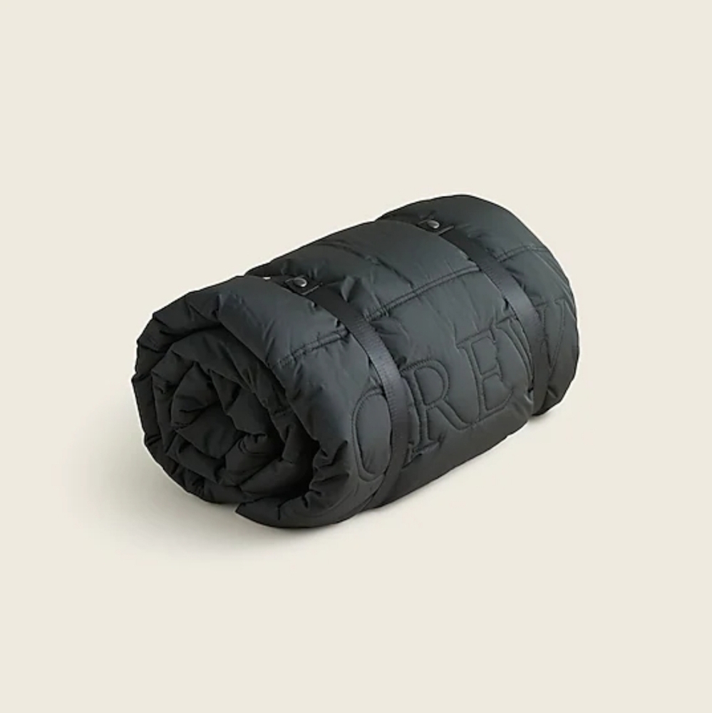 🔥J.Crew Quilted Self-Storing PUFFER Car Blanket w/PrimaLoft NWT!🔥